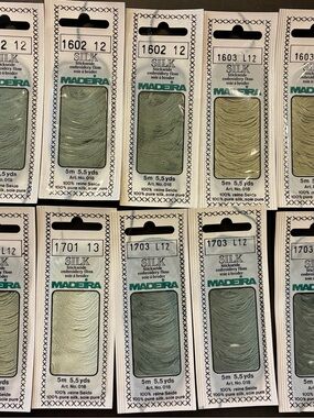 Madeira Silk Embroidery Floss Assorted Lot of 10